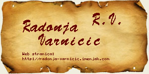 Radonja Varničić vizit kartica